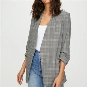 Babaton Grid Plaid Power Blazer